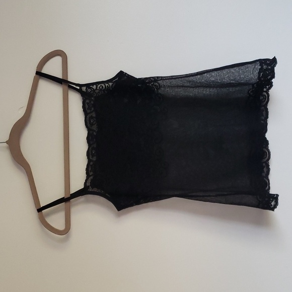 COMMANDO black lace transparent tank top small medium - Picture 4 of 8